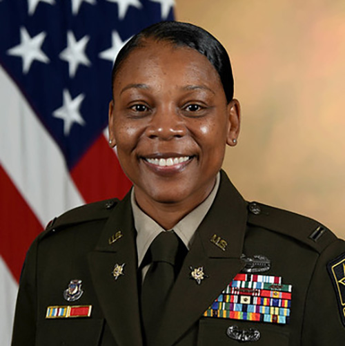 U.S. Army CW5, Yolondria S. Dixon-Carter, poses for his official portrait in the Army portrait studio at the Pentagon in Arlington, Va.,Dec. 11, 2020. (U.S. Army photo by Leonard Fitzgerlad) U.S. Army Women's Foundation 2024 Hall of Fame Awardee