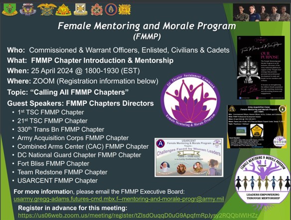Join Us for 25 April Female Mentoring and Morale Program